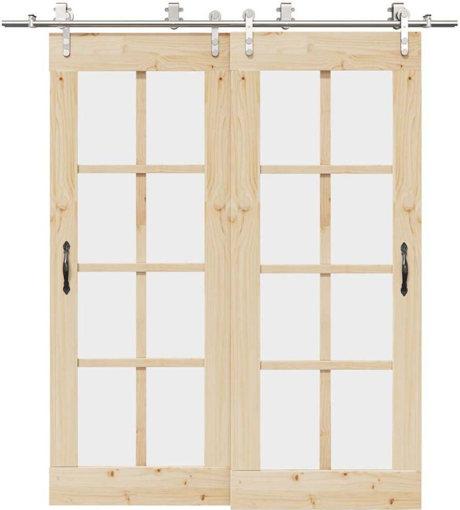 "im Sonderangebot"Schiebetür-Beschlagsatz 200cm Edelstahl Silbern Promotion756265 - Türen & Zubehör