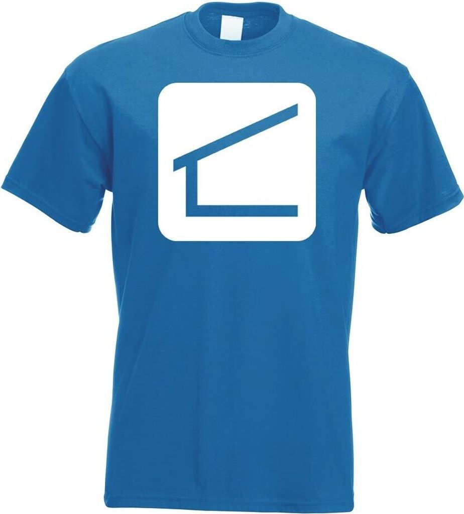 Kiwistar - T-Shirt - royal - Unterstand Schutz Piktogramme Herren Funshirt Bedruckt Design Sprüche Spruch Motive - mit Motiv Bedruckt - Funshirt D...