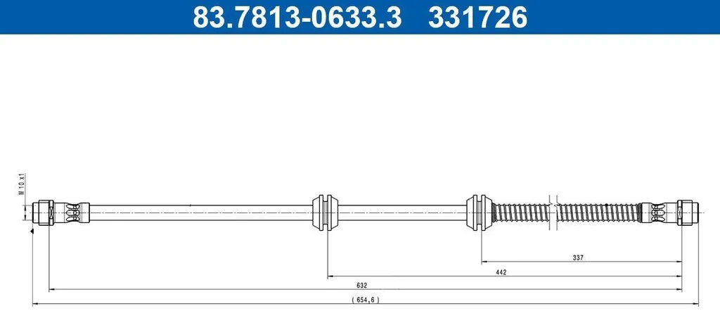 Flexible de frein avant ATE 83.7813-0633.3 : Stop aux fuites Classe G