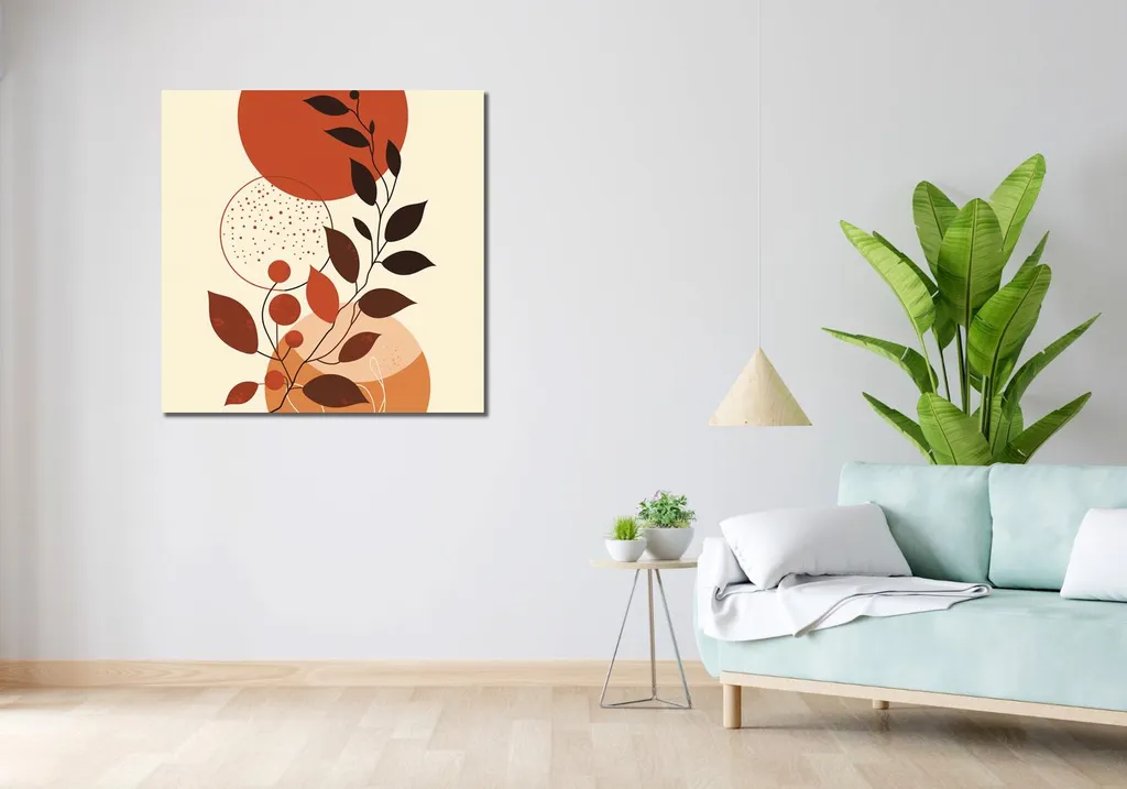 Sublimez un Mur Vide avec ce Tableau Bohème Moderne 90x90 cm Chic