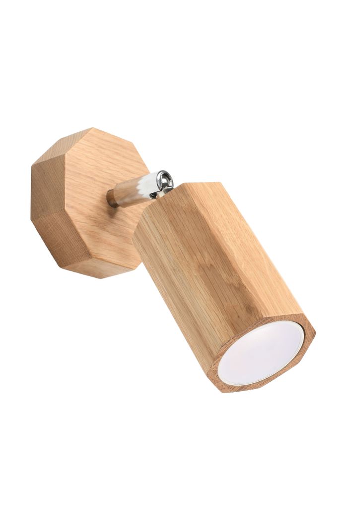 Applique ZEKE en chêne 1xGU10 10W bois 17.5x19.5x8cm Sollux Image du produit 