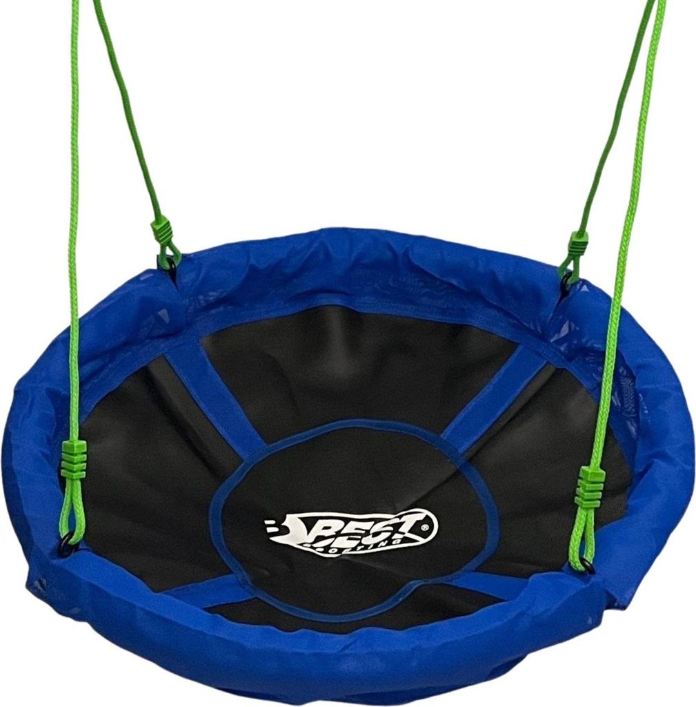 Best Sporting Nestschaukel I Gartenschaukel Ø 60, 80, 90, 100 oder 110 cm I Bis 150 kg belastbar I Höhenverstellbar 105 - 180cm I , Größe:90 cm