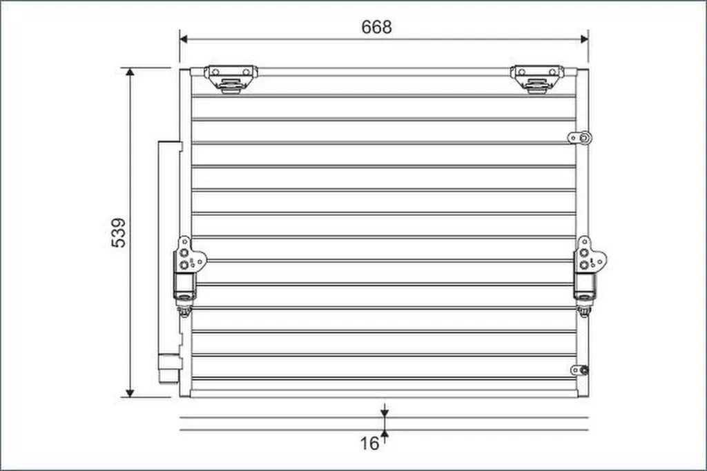 Condenseur de climatisation automobile pour Toyota Land Cruiser V8
