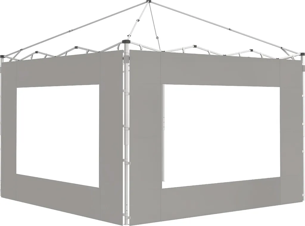 Outsunny Lot de 2 parois de tente 295x195 cm en tissu gris pour barnum