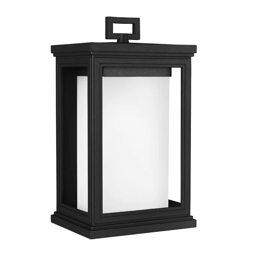 Applique Roscoe Feiss noir texturé E27 60W avec haute résistance météo