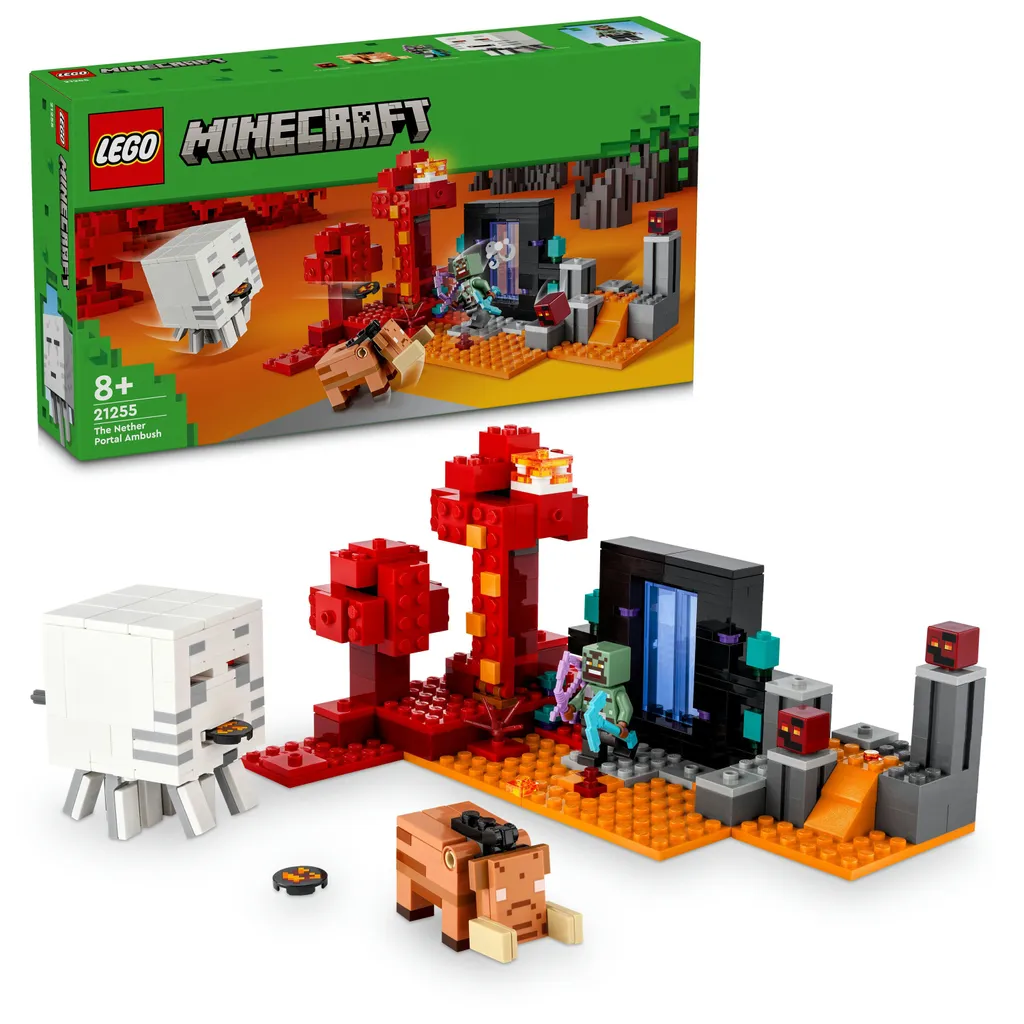 Set LEGO Minecraft 21255 : Jouez sans Écran au Portail du Nether 352 Pcs