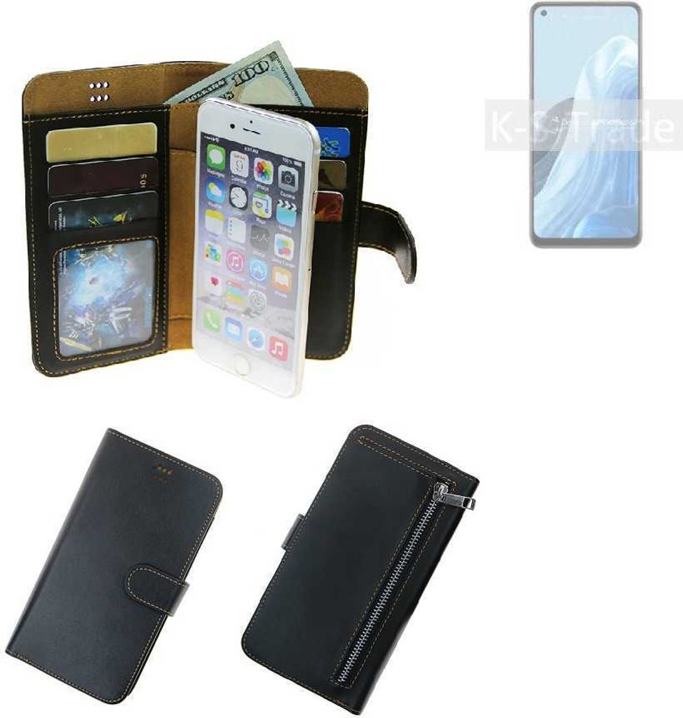 K-S-Trade Schutz Hülle kompatibel mit Oppo F21 Pro 4G Klapphülle Case Phone cover Slim Handytasche Handy Hülle schwarz aus Kunstleder (1 Stk)