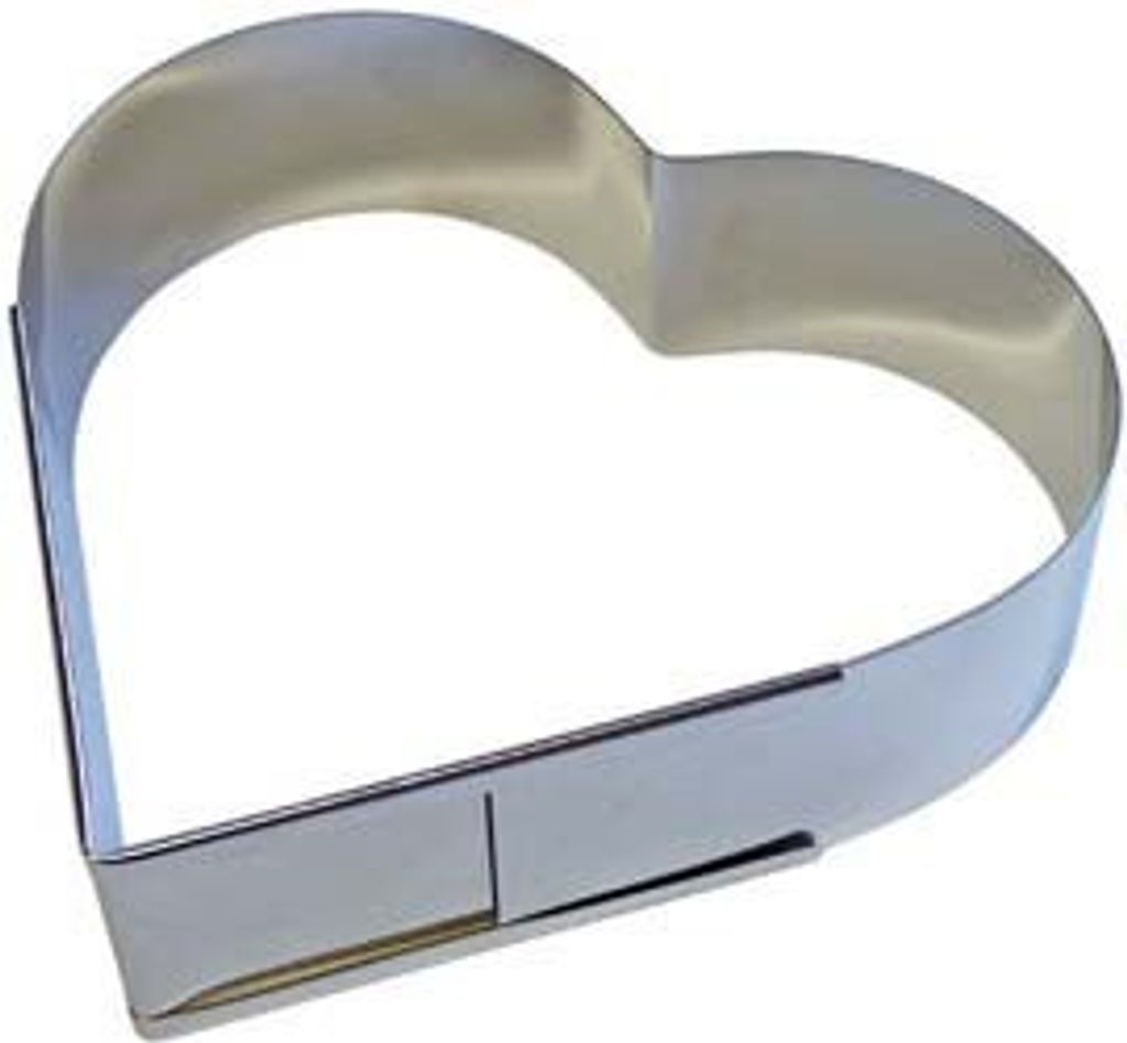 Schneider Backform Herz, 43 - 50cm, größenverstellbar, Kuchenform Backrahmen Tortenring