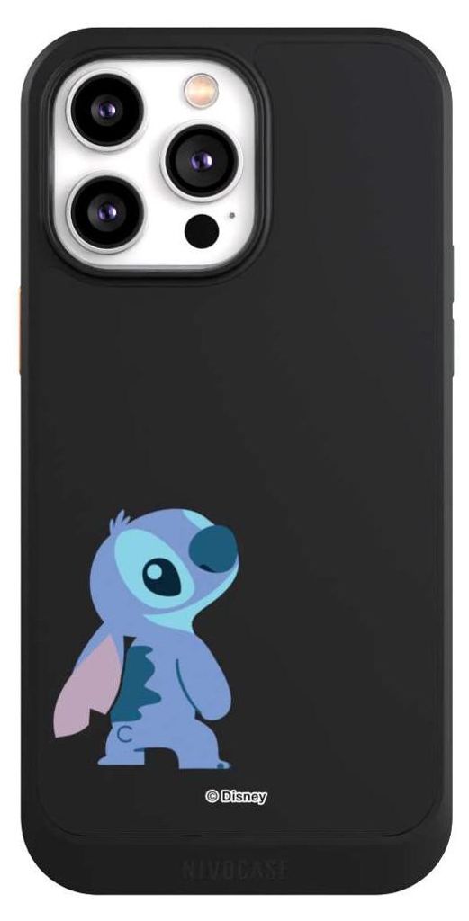 NIVOCASE Hülle für Apple iPhone 14 Pro Max Handyhülle NIVOcore Case Schwarz Disney Fanartikel Lilo & Stitch