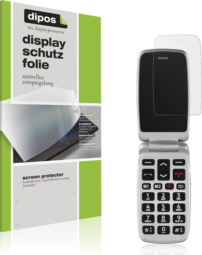 4x Schutzfolie für Doro Primo 360014 matt Displayschutzfolie Folie Display Schutz dipos