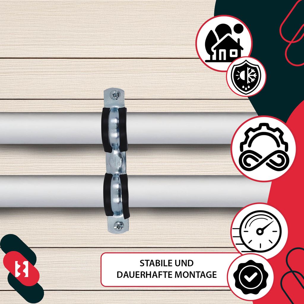 Fascetta stringitubo con vite senza fine W5 acciaio inox 12mm serraggio 20-32 mm