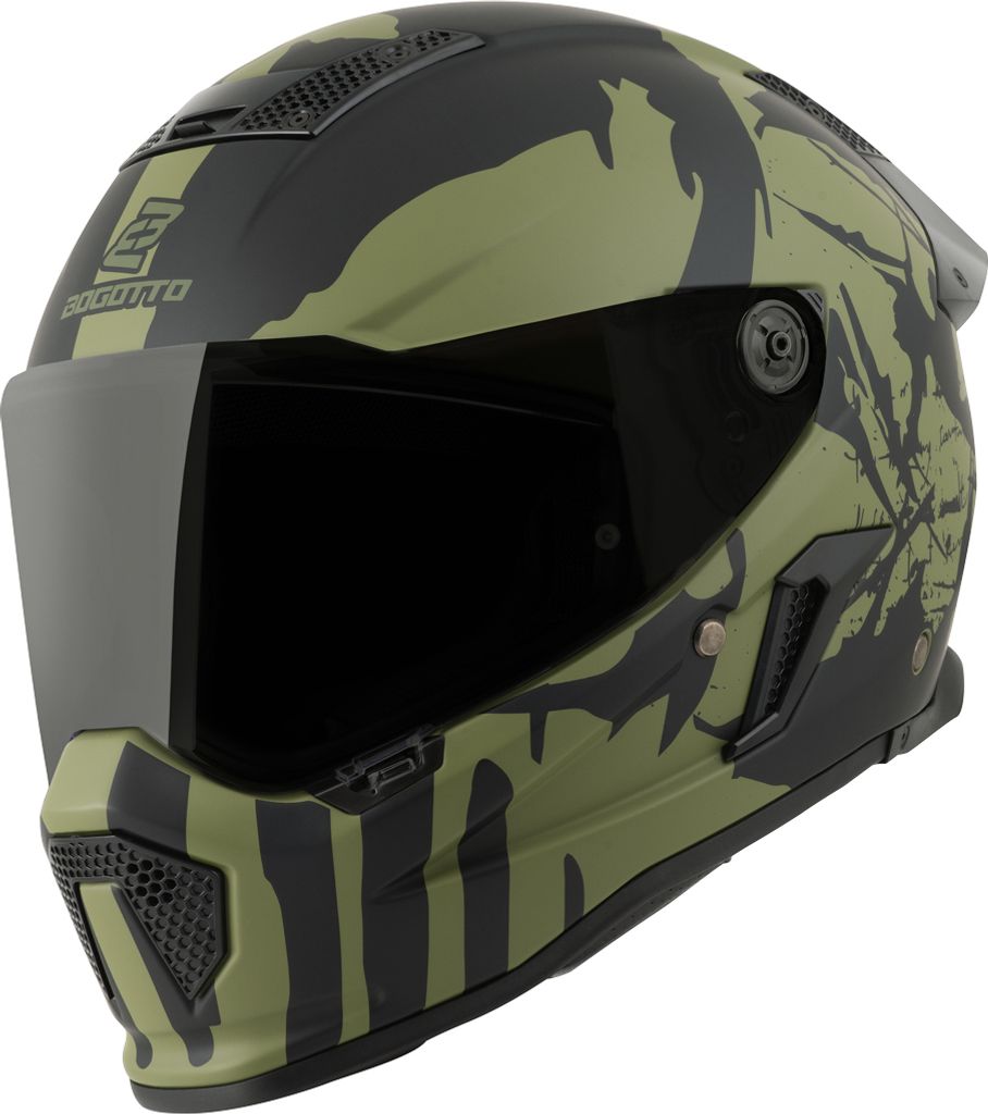 Bogotto Rapto Demon Helm, grün matt, L