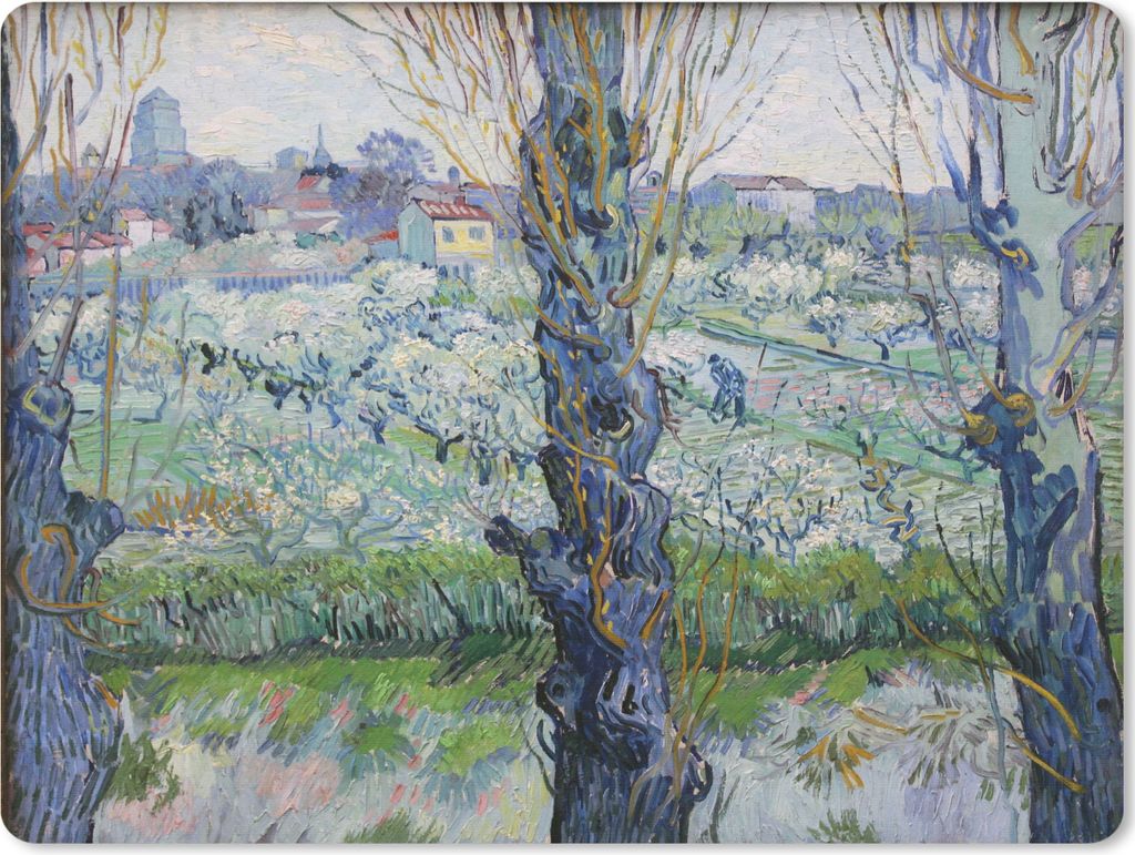 MuchoWow Mauspad Mousepad Ansicht von Arles - Vincent van Gogh 23x19 cm - Mousepads - Maus Mat - Pad - Mausunterlage - Schreibtischunterlage - Ma...