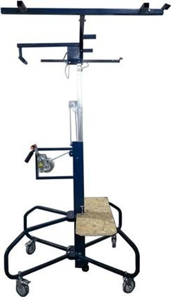 MMXX Gipsplattenheber / Plattenlift, blau, 150-360 cm, max. Traglast 60 kg