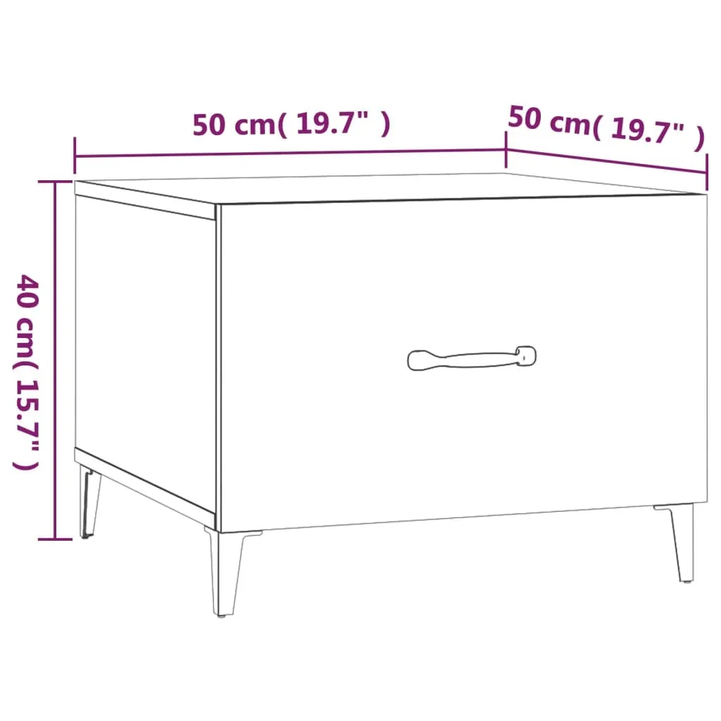 Acquista SYFAX Tavolino Basso 50x50 Rovere Sonoma e Metallo Online - 9