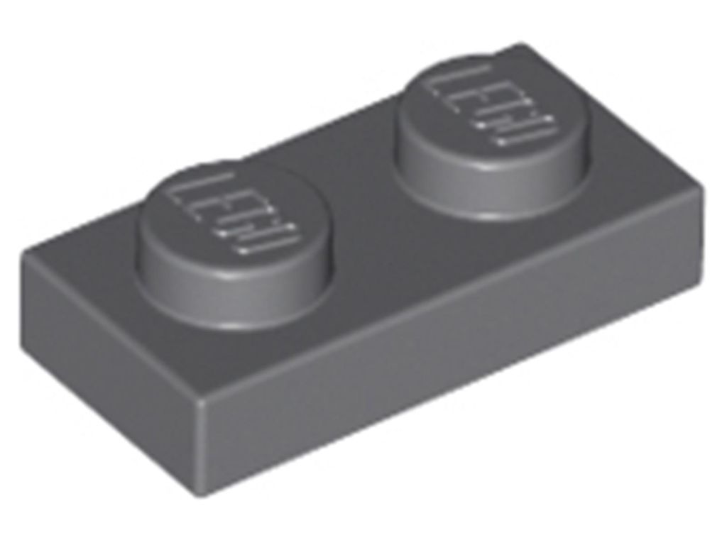 Lego 50x 1x2 Platten 3023 - Plate Dunkles Blaugrau - Dark Bluish Gray