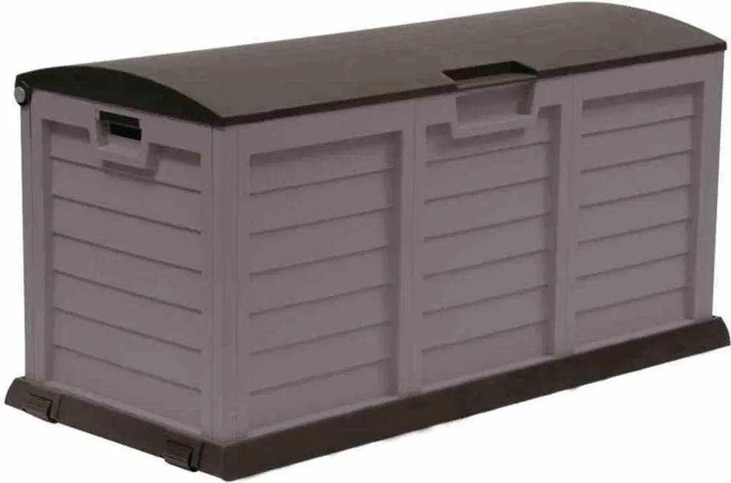 Malle de Rangement Extérieure Jumbo XXL en Résine avec Vérins Hydrauliques