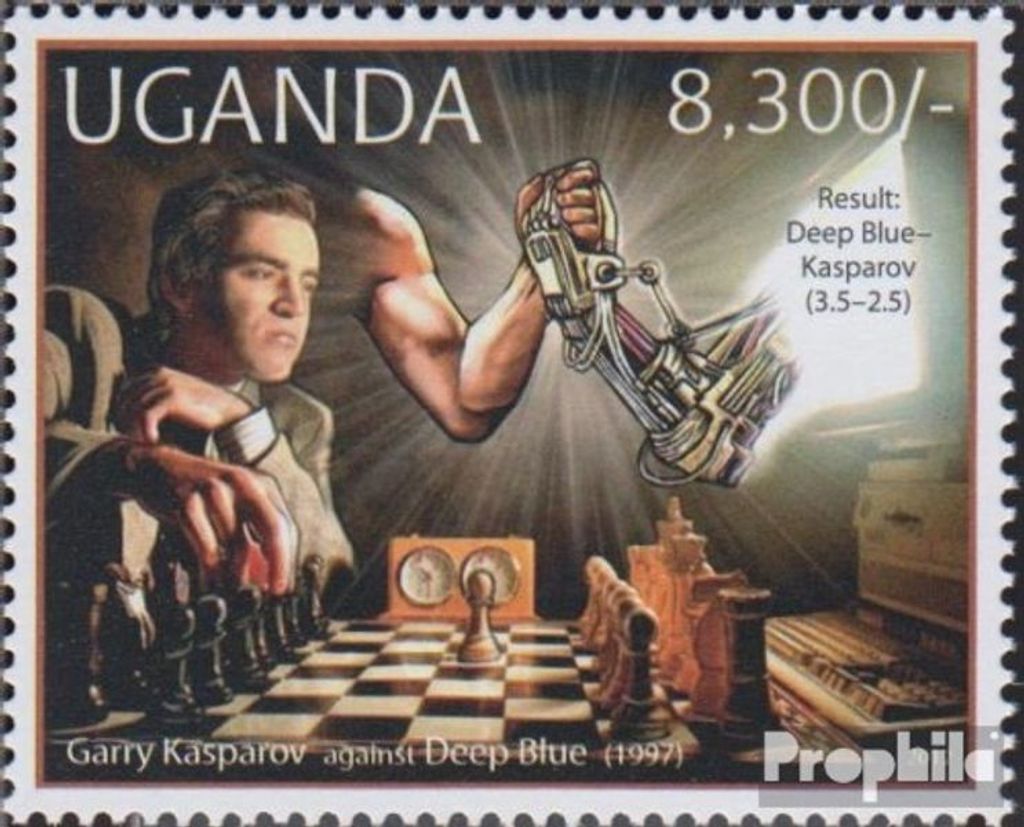 Briefmarken Uganda 2012 Mi 2858 (kompl.Ausg.) postfrisch Schachturnier Kasparow-Computer