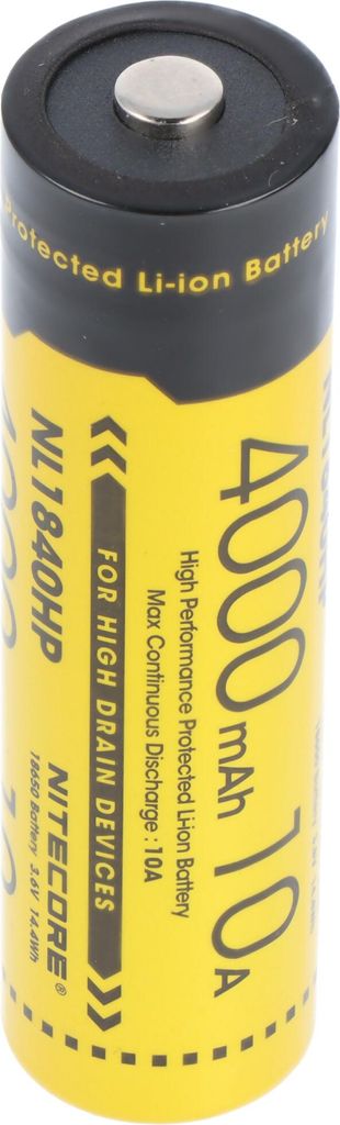 Nitecore 18650 Li-Ion Akku, NL1840HP, 4000mAh, mit Schutzschaltung