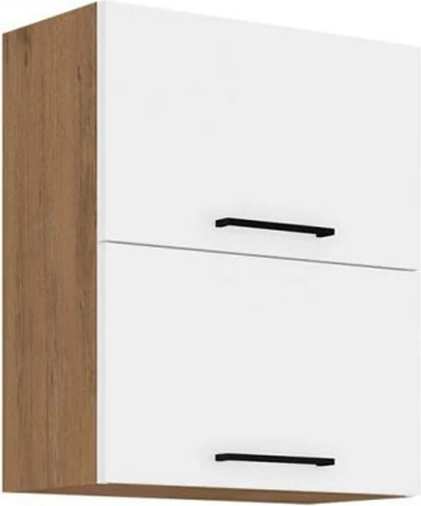 Mobile cucina a due ante 60 cm ZHILAN - rovere lancelot / bianco lucido
