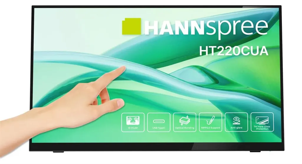 Moniteur 21.5 pouces Tactile Capacitif Hannspree HT220CUA HDMI DisplayPort