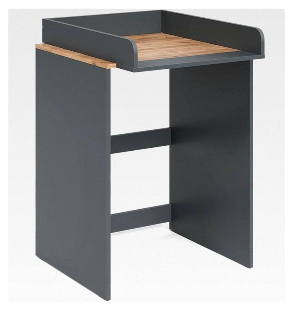 Waschmaschinenschrank Anthrazit/Goldkraft Eiche 68x88x60 cm - Badezimmerschrank für die Waschmaschine mit Wickelauflage in ergonomischer Höhe