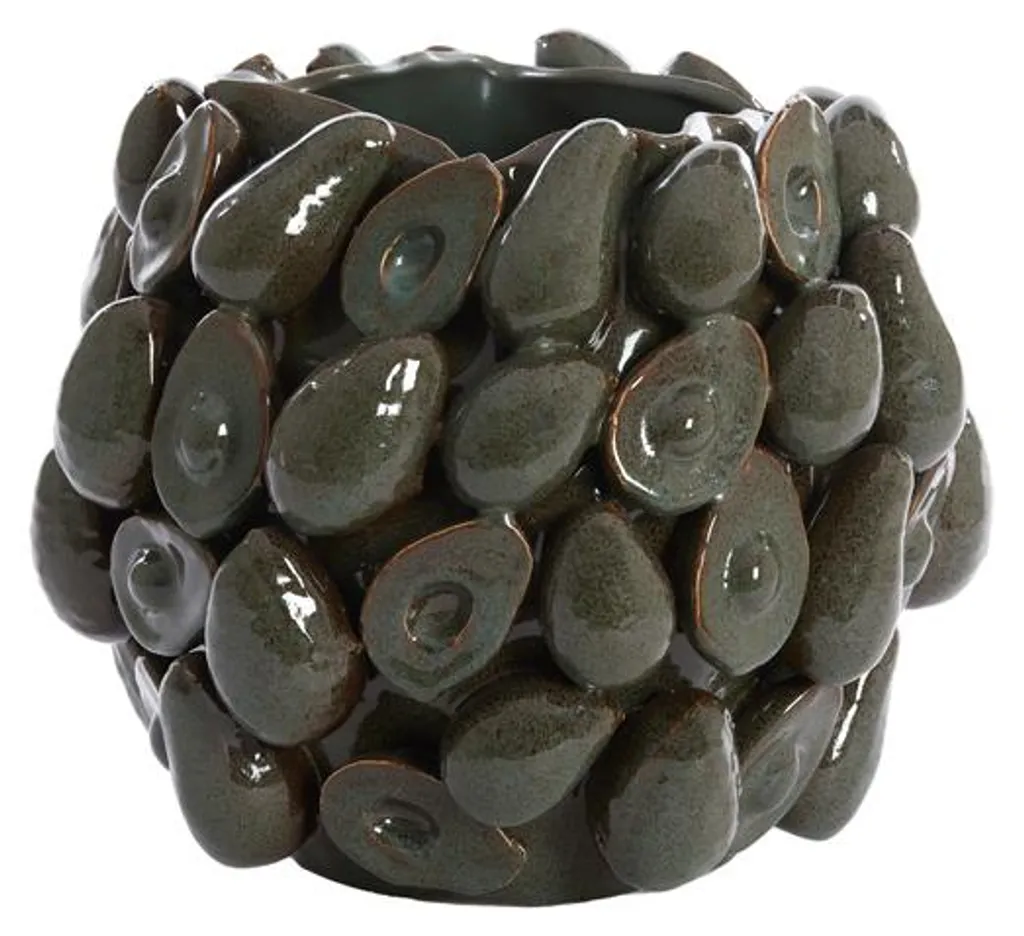 Vase en céramique Light & Living AVOCADO marron et vert 36x35cm