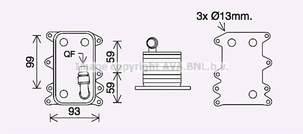 Stop surchauffe boîte BMW avec le refroidisseur AVA BW3560 OE 17212249465
