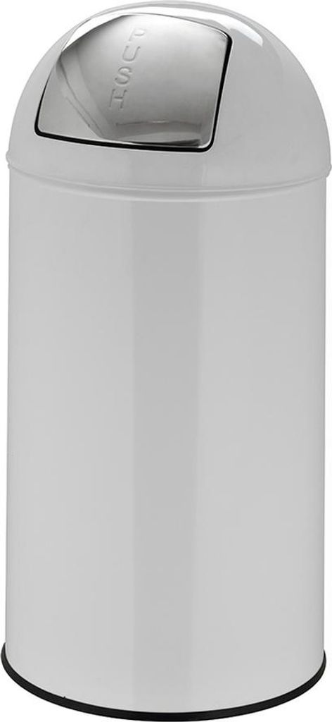 hjh OFFICE Mülleimer 50 Liter PUSH 50L Abfalleimer Mülltrenner rund für Küche, Büro mit Schwingdeckel 74.0 x 35.0 x 35.0 cm