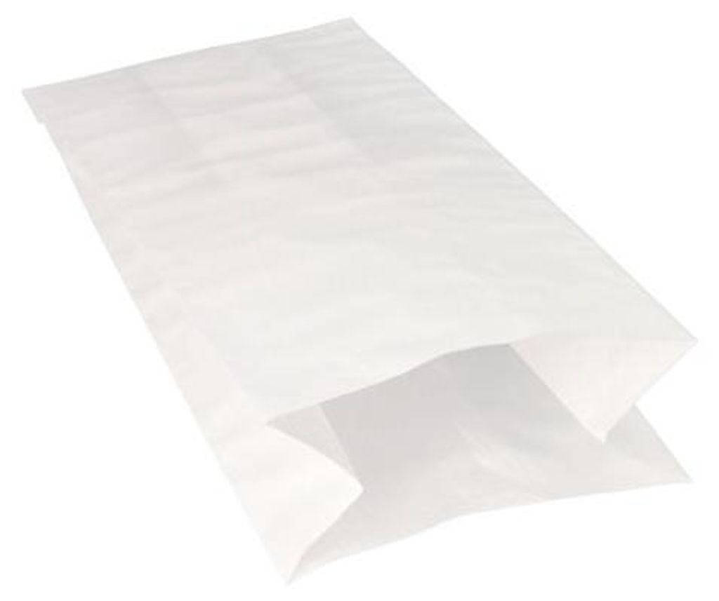 1000 Papstar Warmhaltebeutel, Papier mit PE-Einlage 28 cm x 13 cm x 8 cm weiss 37549
