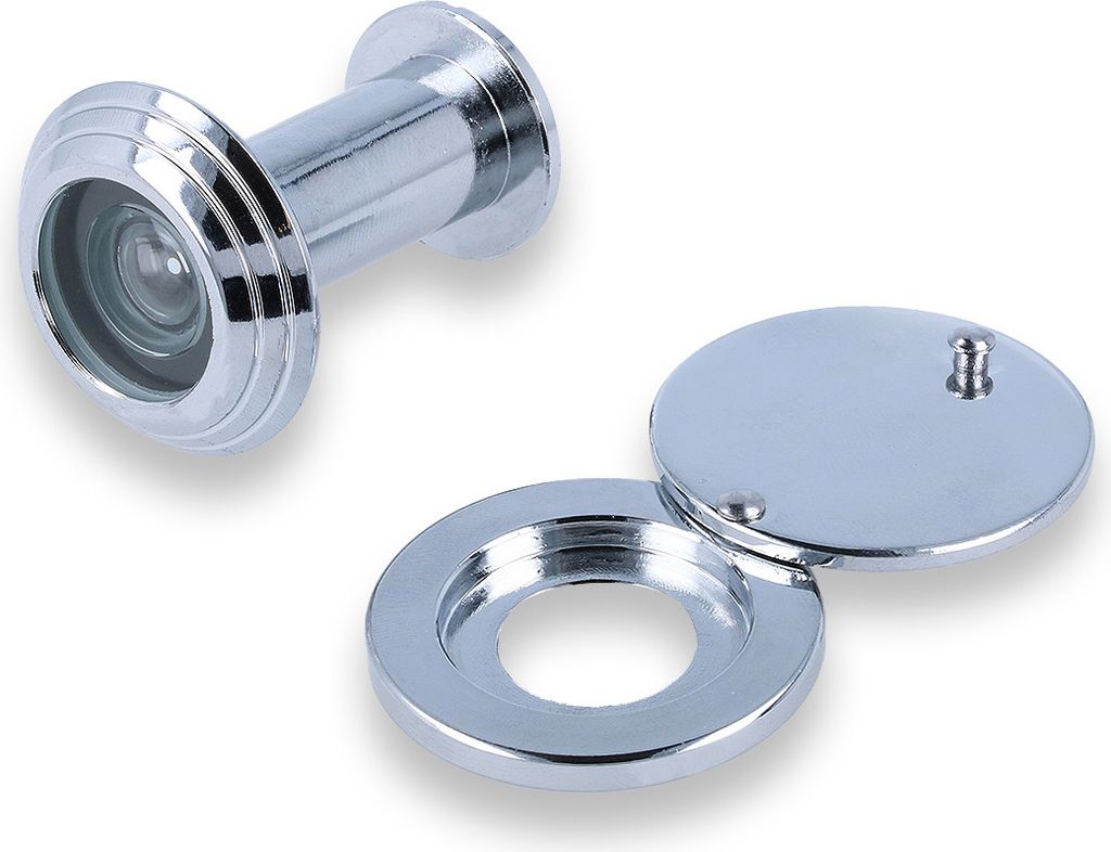 Türspion Türstärken 35-55mm Feuerschutz-Türgucker Eingangstürspion Glaslinse Türblick Chrom glänzend