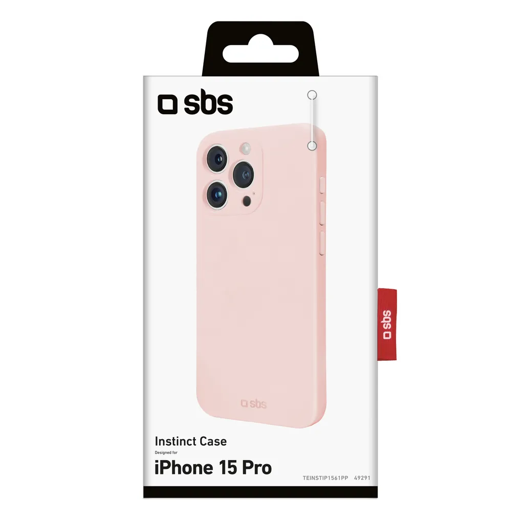 Coque iPhone 15 Pro SBS Instinct Rose - Protection TEINSTIP1561PP Chic