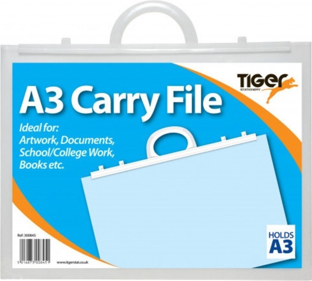 Tiger Stationery - Trage-Ordner, A3 SG21669 (Einheitsgröße) (Transparent)