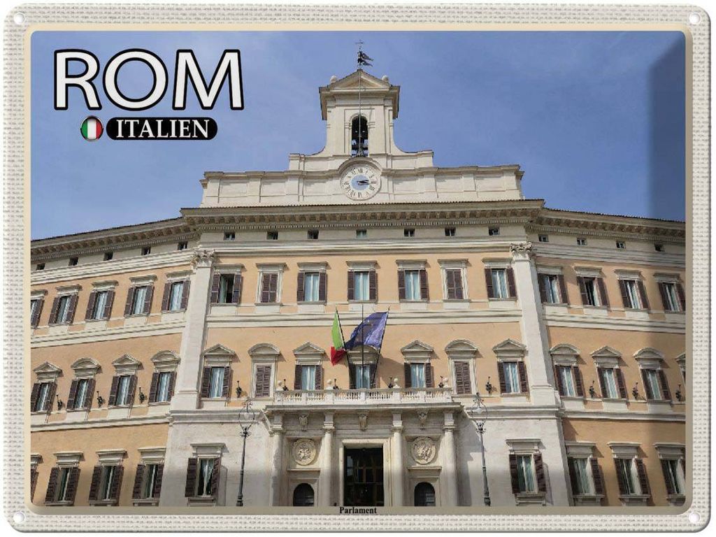 vianmo Blechschild 30x40 cm Rom Italien Parlament Bildmotiv Reisemotiv Abenteuer Reisen