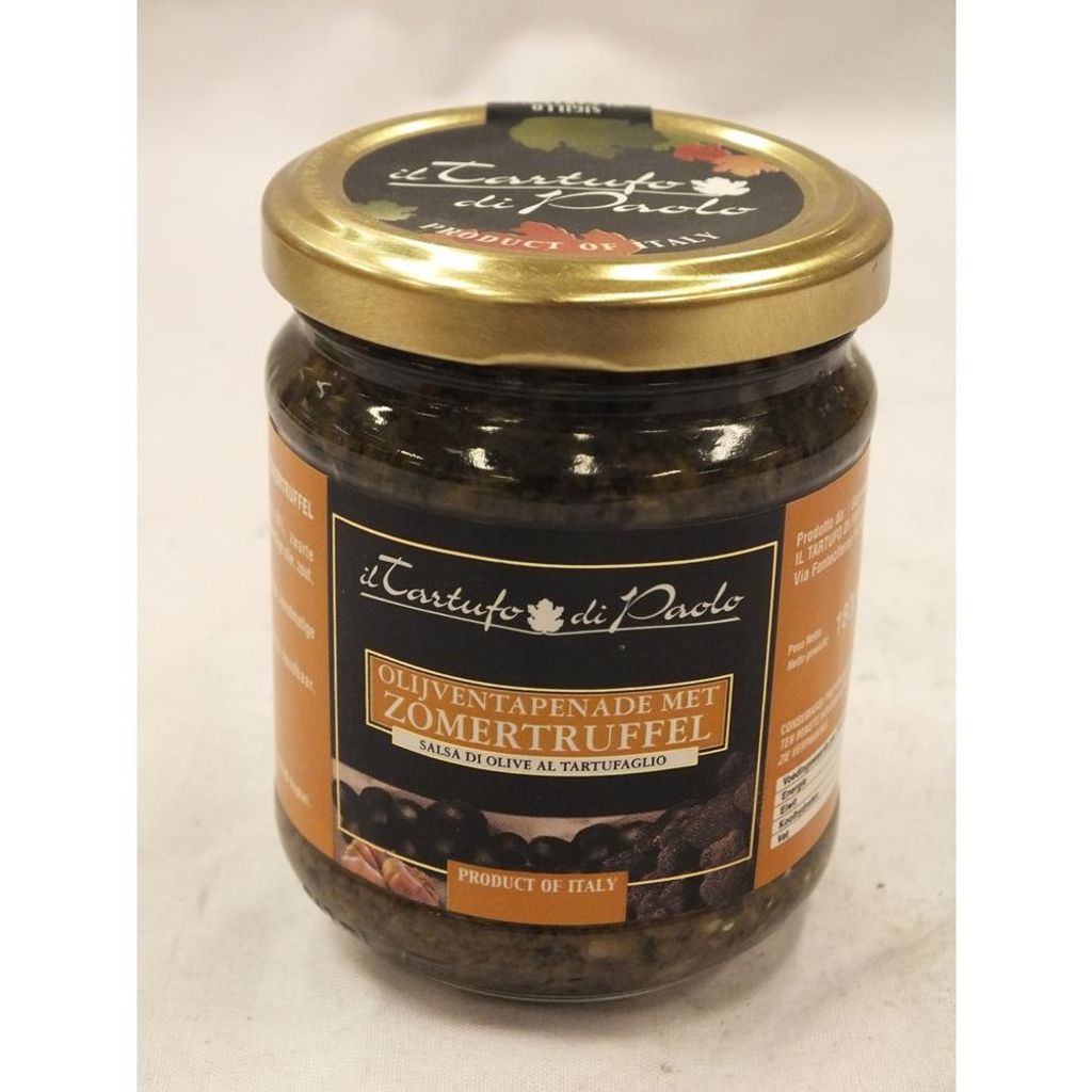 Il Tartufo di Paolo Olijventapenade met Zomertruffel 180g Glas (Oliventapenade mit Sommertrüffeln)