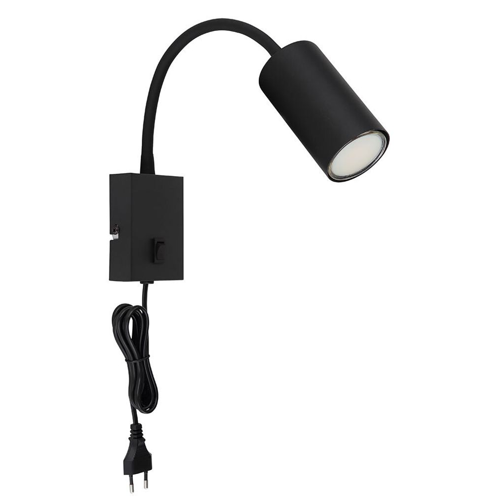 RGB LED Wandleuchte, Leselampe, Metall, schwarz, Produktbild 