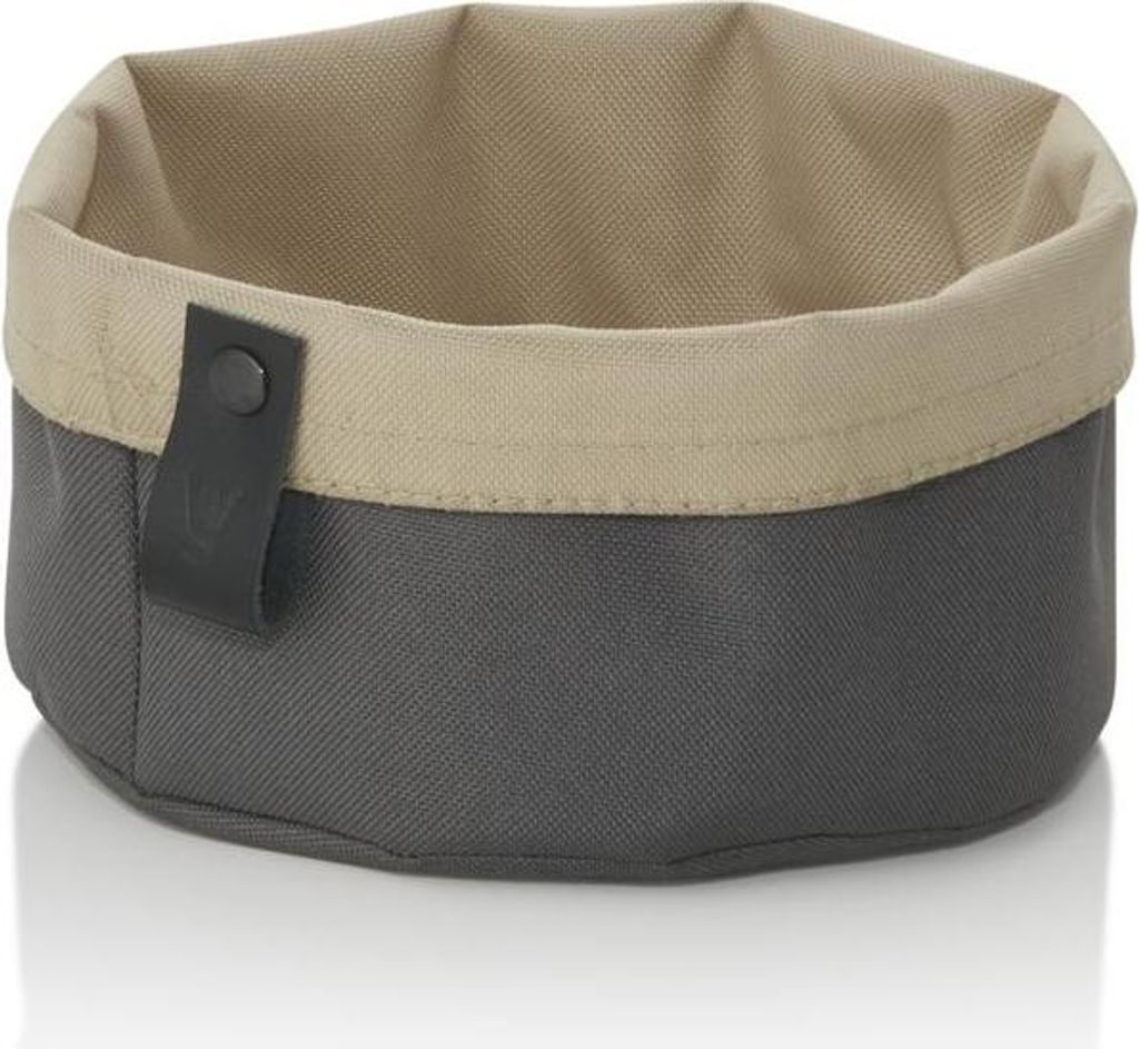 12x Brottasche Flip Tetron, Ø 17 cm, Höhe 11 cm, light grey/light khaki, Tetron