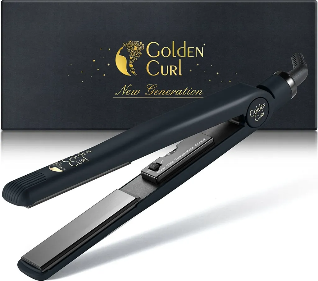 Fer à Lisser et à Boucler 2 en 1 Golden Curl GL829 Titanium Noir IL Nero