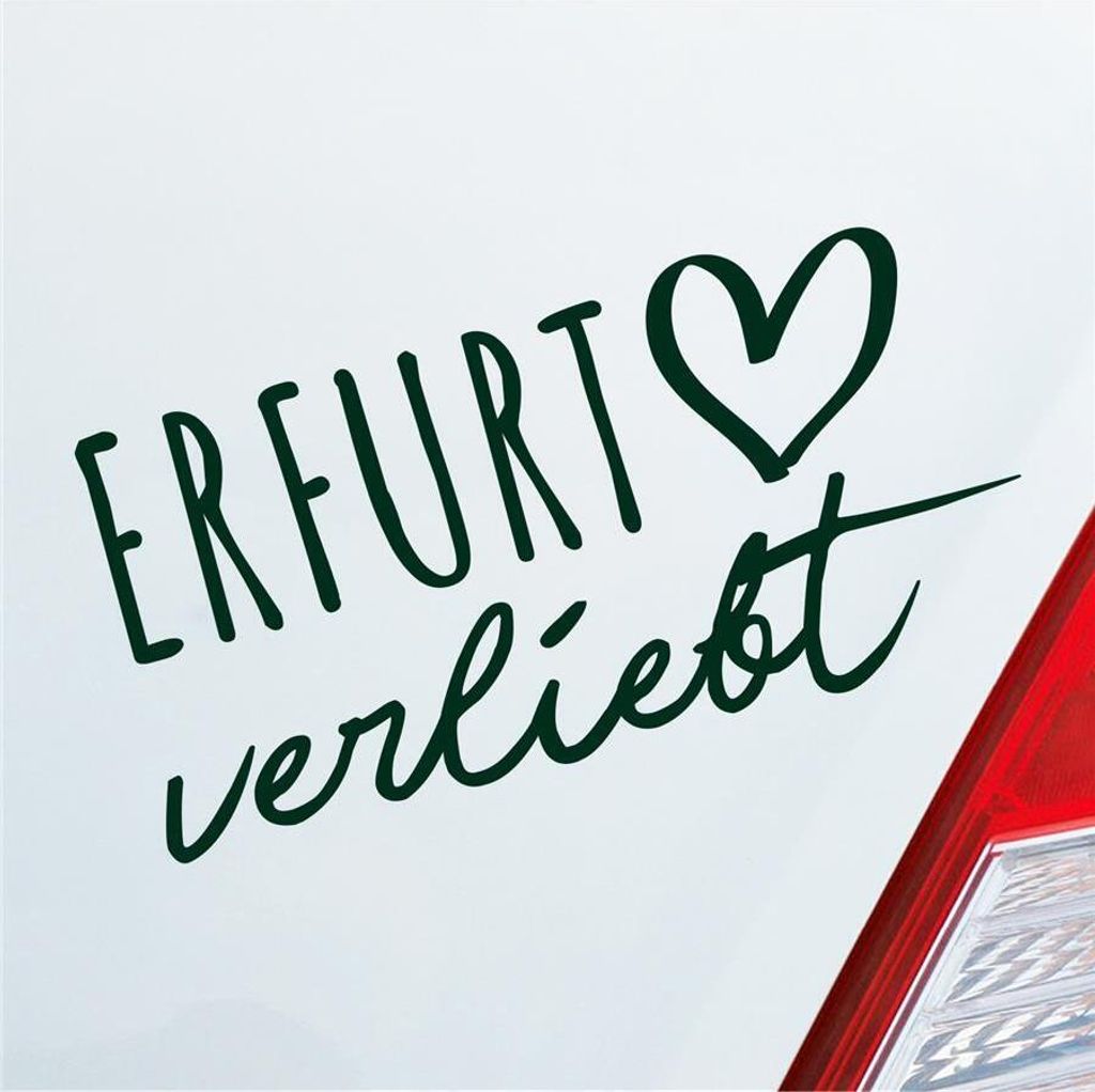 Auto Aufkleber Erfurt verliebt Herz Stadt Heimat Liebe Car Produktbild 