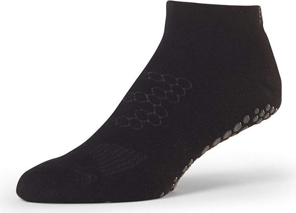 Base Anti-Rutsch Socken für Yoga & Fitness (Herren) | Low Rise Black