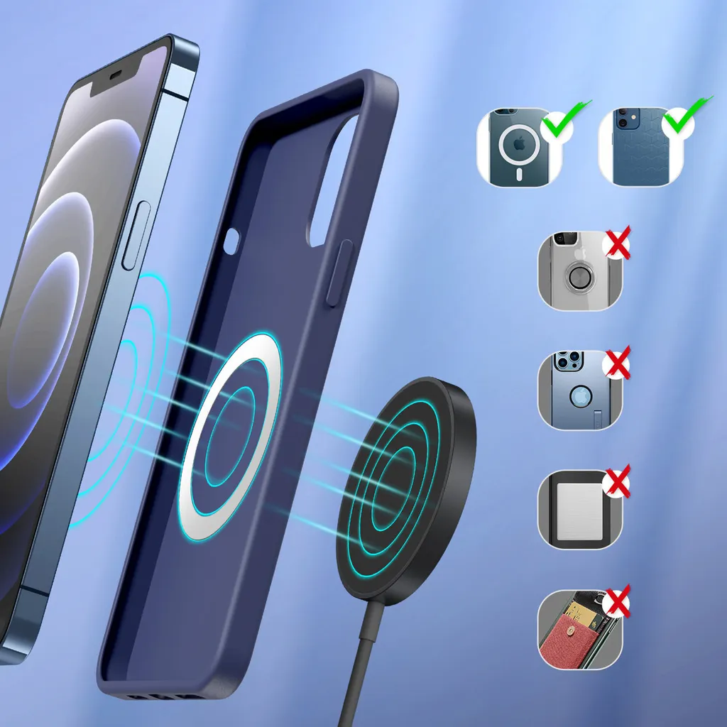 Choetech 15W MagSafe belaidis magnetinis įkroviklis iPhone 12/13/14 , juodas (T518 BK) - 11