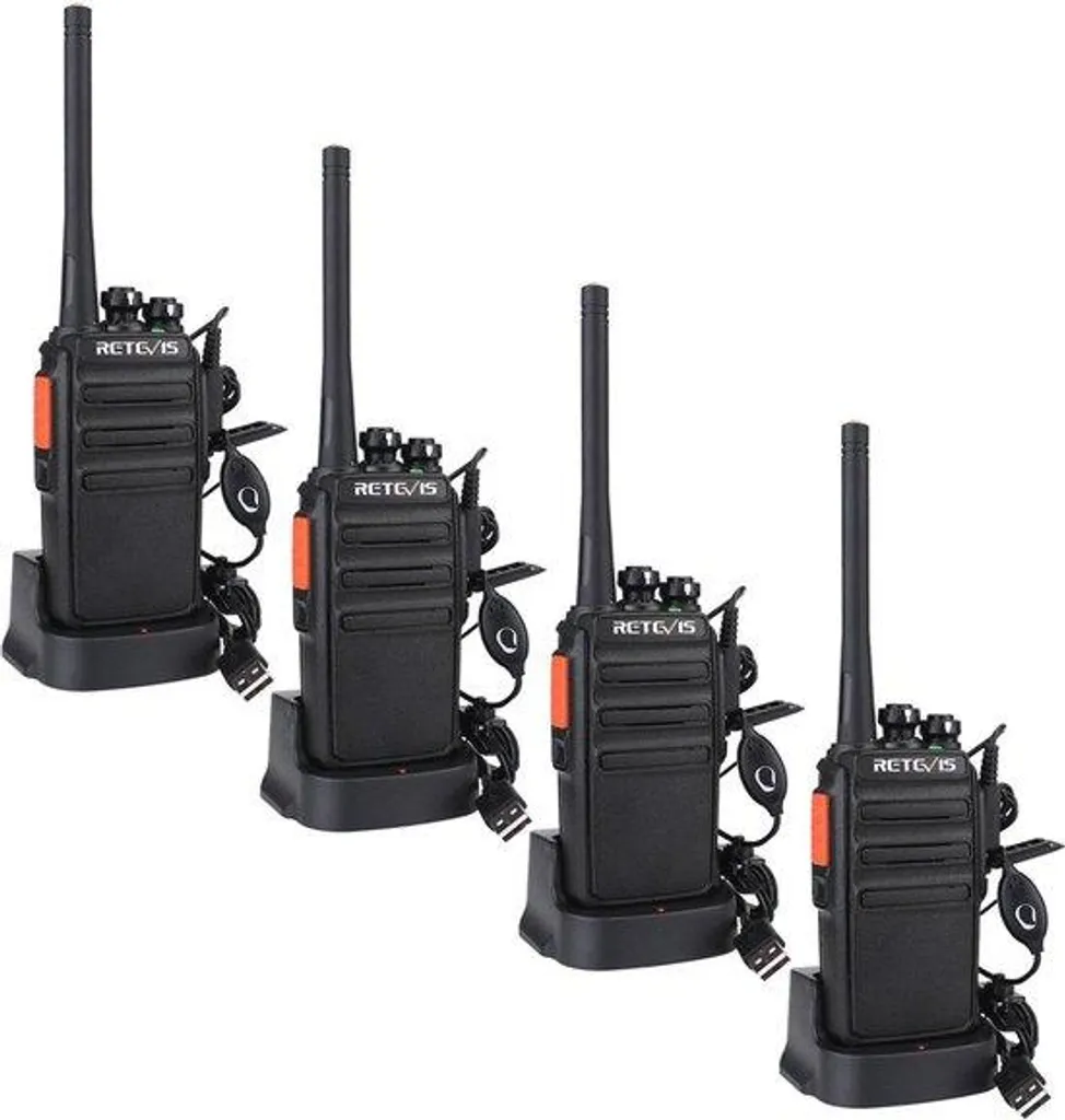 Talkie-walkie rechargeable 16 canaux avec kit piéton et chargeur USB