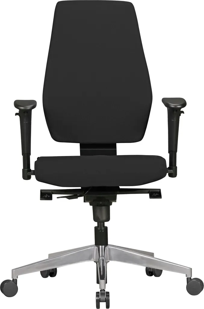 Chaise pivotante de bureau ergonomique DARIUS FineBuy en tissu noir