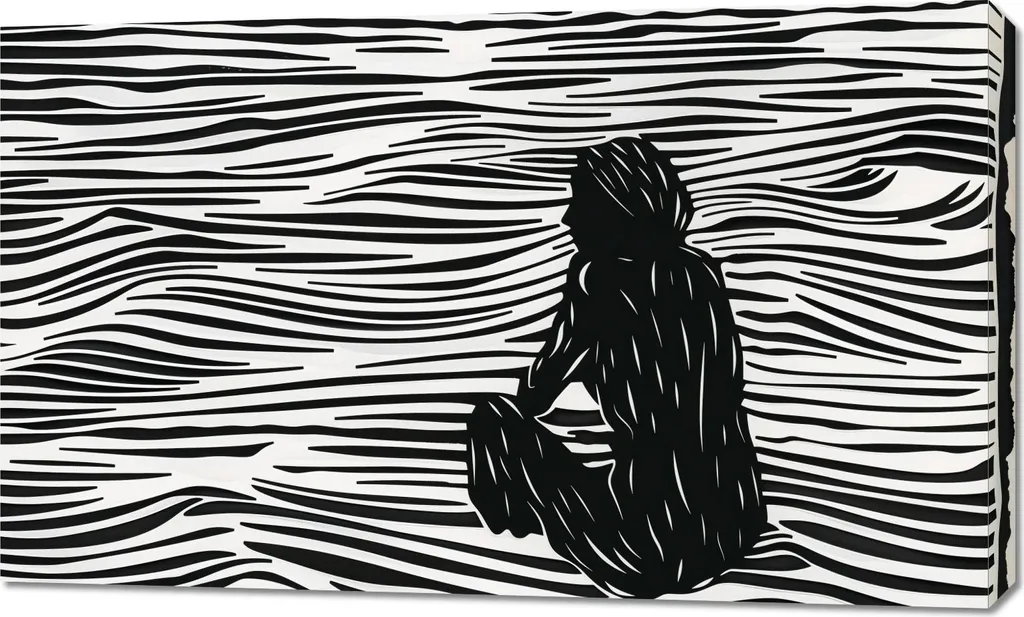 Tableau Salon 100x60 cm Lignes de fluide composées Ambiance Moderne