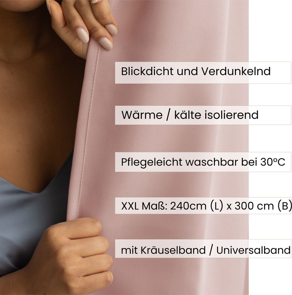 Kräuselband Blickdicht 300 (B) x 245cm (L) extra Breit Produktbild 3