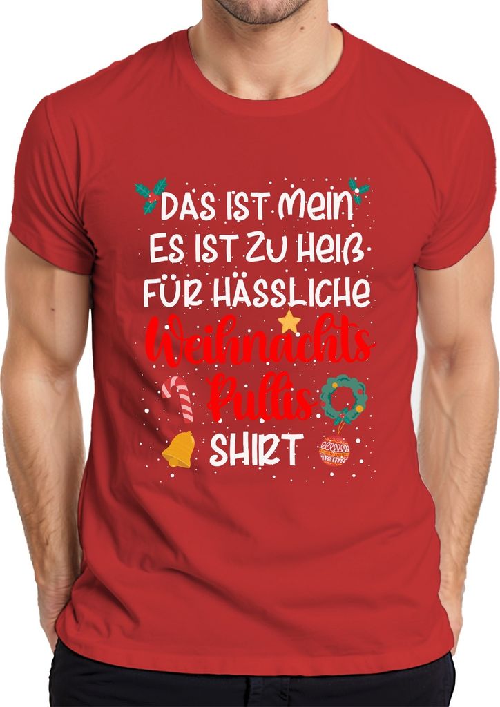 Ugly Christmas Familie Weihnachtsoutfit - Weihnachten Xmas Christmas Herren T-Shirt, Rot, 3XL