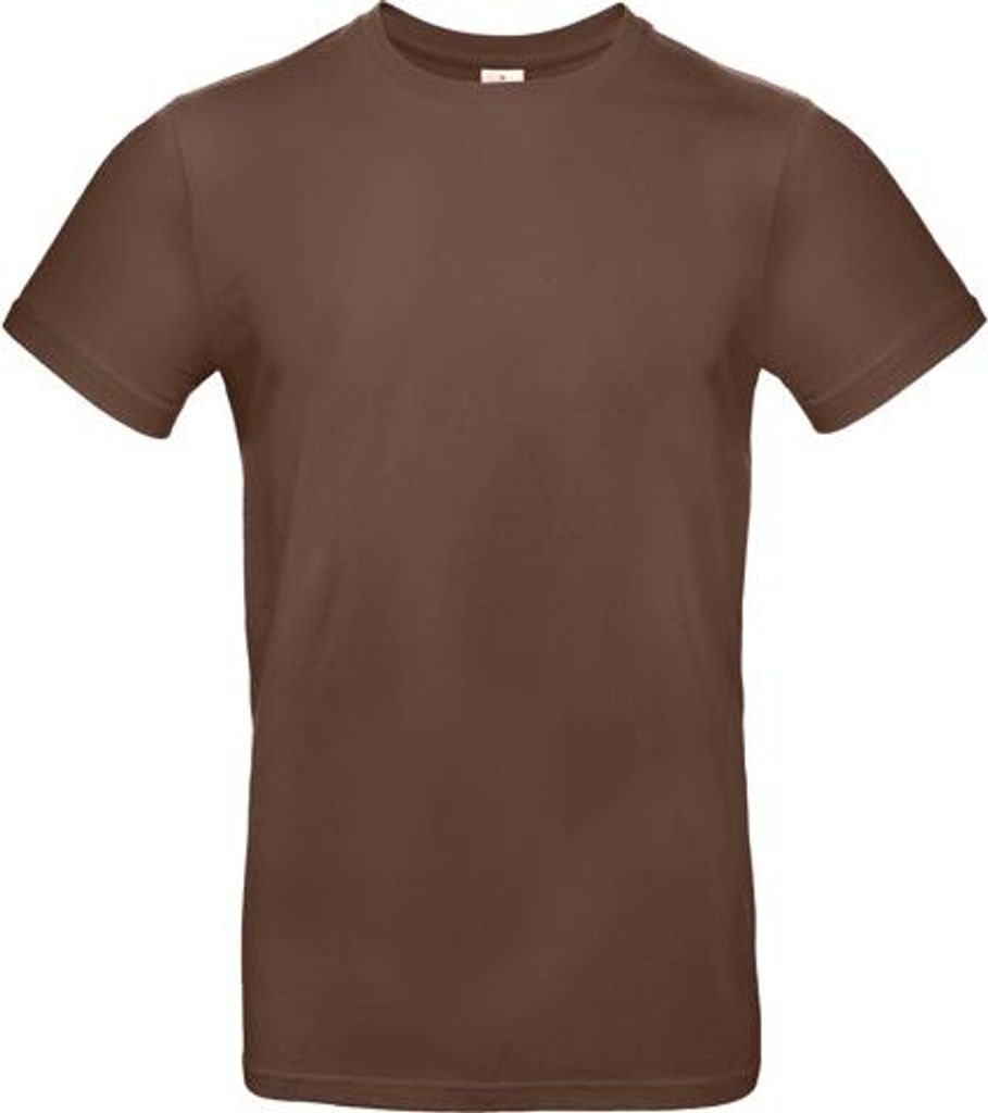 Herren-T-Shirt, Kurzarm - B&C #E190 - chocolate - Größe S