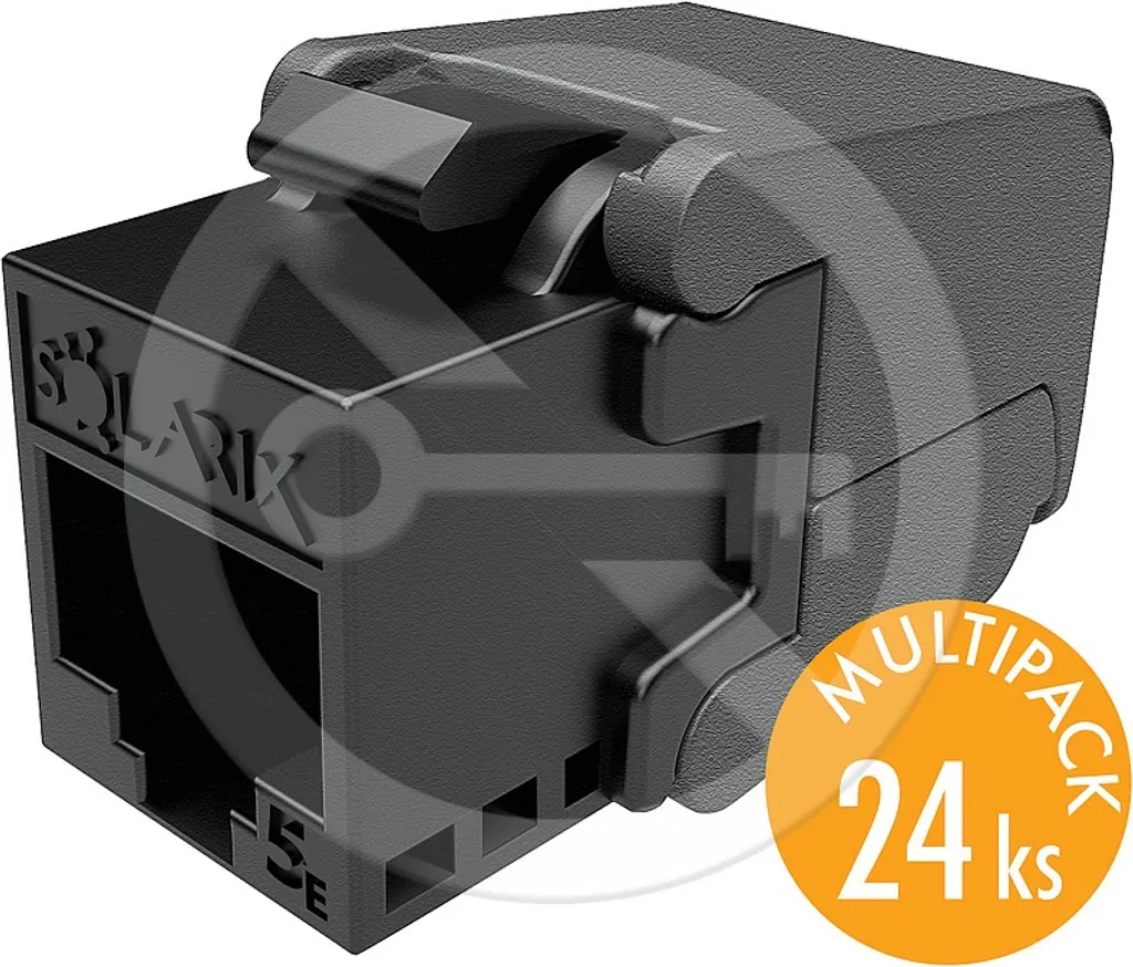 24x Keystone Solarix CAT5E UTP Nero | Pack Eco-Sostenibile Senza Plastica