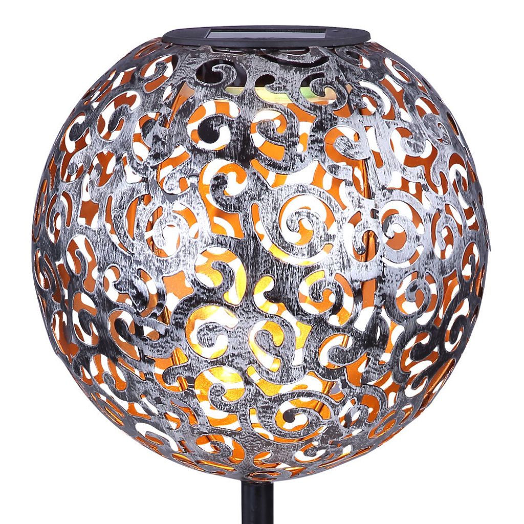 GLOBO 33743 Solarleuchte Metall silber, LED Produktbild 