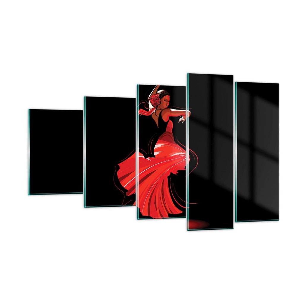 Bilder auf glas - Tanz Tänzer - 100x60cm - Glasbilder - Wandbilder - Bilder - Kunstdruck - zum Aufhängen bereit - Wanddekoration aus Glas - Glas ...